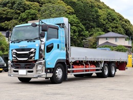 いすゞ ギガ 25t 平ボデー 3軸高床 リーフサス QKG-CYM77B