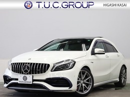 メルセデスAMG Aクラス A45 4マチック 4WD RSP 黒革 パノSR ナビTV 18AW 2年保証