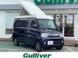 三菱 タウンボックス 660 RX キャンパー ポップアップルーフ仕様 4WD ナビ Bカメラ シンク テーブル ヒーター
