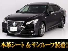 トヨタ クラウンアスリート ハイブリッド 2.5 S サンルーフ/黒本革/OP18AW/新品タイヤ/