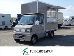 日産 クリッパートラック 移動販売車　キッチンカー　フードトラック 2槽シンク　40L給排水タンク　屋根折りたた
