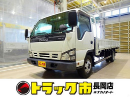 いすゞ エルフ 3t 高床 ワイド超ロング 平ボデー 三方開　左右セイコーラック　リアアオリチ