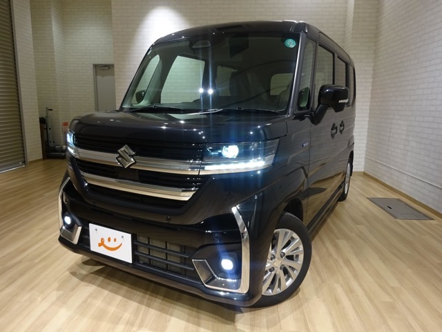 スペーシアカスタム ハイブリッドGS 4WD デュアルセンサーブレーキサポート LEDヘッドライト LEDフォグランプ 左側パワースライドドア 前席シートヒーター アダプティブクルーズコントロール