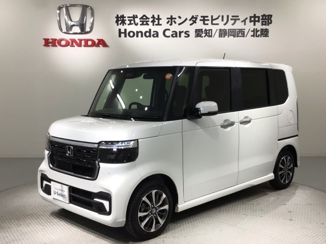 全国納車可 第三者機関証明書付 新車保証 試乗車 ナビLXU-242NBi TV Rカメラ CD録音 BTオ-ディオ DVD シ-トヒ-タ- ETC装備のN-BOXカスタム ベースグレード入庫！