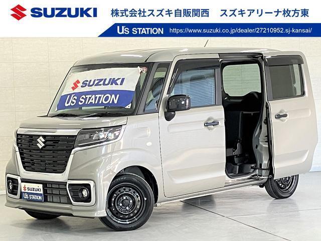 グレーのスペーシアベースが仲間入り♪　様々な路面状況で安定走行可能な　4WD車です。マルチボードの位置を変えると、荷室の雰囲気がガラッと変わり　様々な場面で使いやすいです♪