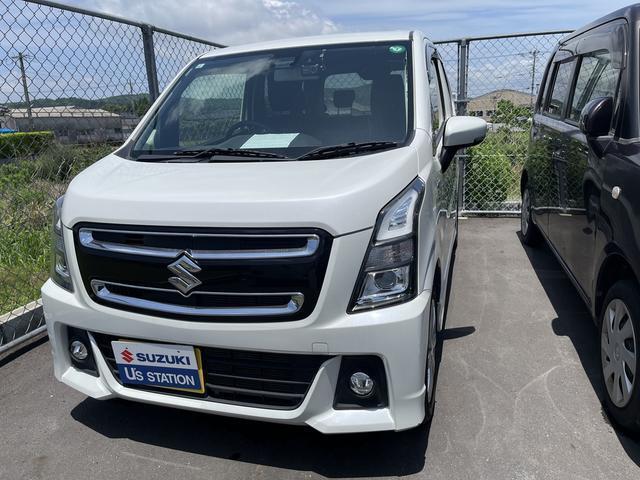 H29　ワゴンRスティングレー　ハイブリッドX入荷。 色はピュアホワイトパール♪　衝突被害軽減ブレーキ　ナビ　HUD　ドラレコ