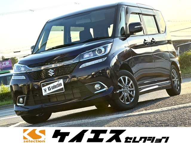 H28　スズキ　ソリオ　ハイブリッドMV　両側電動スライドドア　フリップダウンモニター　プッシュスタート　ETC　オートライト　ステアリングスイッチ　Bluetoothオーディオ　社外アルミホイール