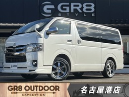 トヨタ ハイエースバン 2.8 スーパーGL ダークプライム ロングボディ ディーゼルターボ カロナビ Fスポイラー パワスラ 17inAW