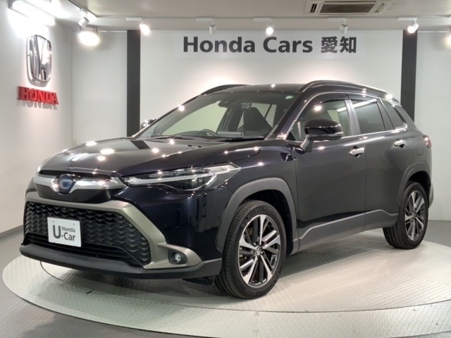 全国納車可 第三者機関証明書付 1年保証 純正ナビ Rカメラ マルチビュ- BTオ-ディオ ドラレコ 衝突軽減B ETC LEDライト 横滑り防止 シ-トヒ-タ- AAC装備のトヨタのカローラクロス ハイブリッドZ入庫！