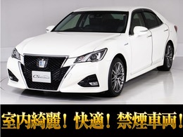 トヨタ クラウンアスリート ハイブリッド 2.5 G 後期/禁煙/黒本革/OP18AW/セーフティセンス