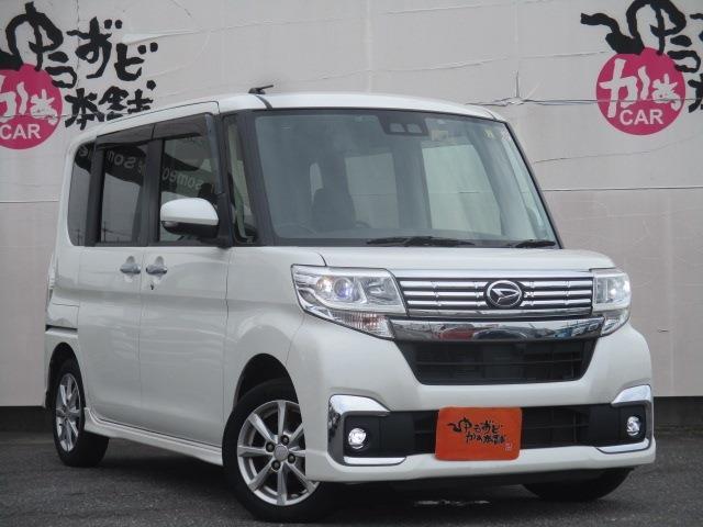 タントカスタム「X　SA3」入庫致しました！走行距離6万キロ以内でお探しなら東海地区ベストプライス車輛です♪電動スライドドアやバックカメラ、ドラレコ、BT対応ナビ等装備も盛り沢山！早い者勝ちですよ！