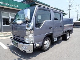 いすゞ エルフ Wキャブ(2t積)　　垂直パワーゲート付 平成26年式　新明和パワーゲート　メッキ