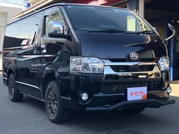 トヨタ ハイエースバン 2.8 スーパーGL ダークプライムII ロングボディ ディーゼルターボ 4WD 1inchリフトアップ ベッドキット 前後ドラ