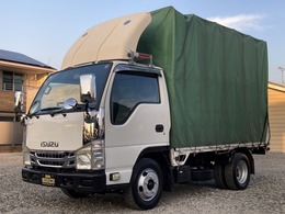 いすゞ エルフ 3.0 フルフラットロー ディーゼルターボ 10尺平ボディ　幌車
