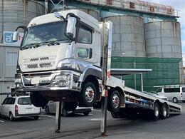 三菱ふそう スーパーグレート 重機運搬車 四国車体 ハイルーフ ラジコン 積載13.2t