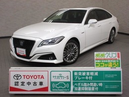 トヨタ クラウン ハイブリッド 2.5 S Cパッケージ メモリーナビ　フルセグ　サンルーフ　LED