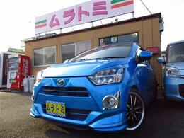 ダイハツ ミライース 660 X SAIII エアロ 柿本マフラー ダウンサス ナビ