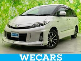 トヨタ エスティマハイブリッド 2.4 アエラス プレミアム エディション 4WD 新品タイヤ/エアロ/社外 SDナビ/両側電動ス