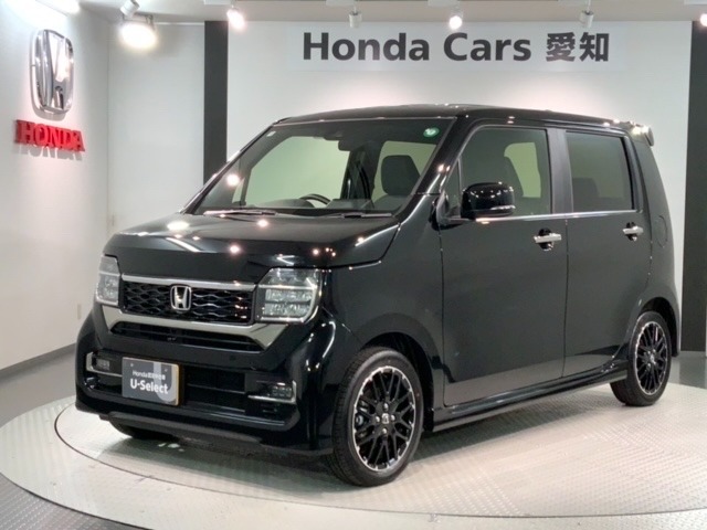 全国納車可 第三者機関証明書付 新車保証 試乗禁煙車 ナビVXM-245ZFEi フルセグRカメラ BTオ-ディオ シ-トヒ-タ- ETC LEDライト VSA装備のN-WGNカスタム Lターボ入庫！