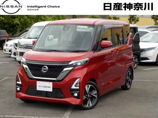 ルークス・ハイウェイスターGターボ　プロパイロットエディション【ワンオーナー】入庫致しました！外装色はスパークリングレッド（PM）、内装色はブラックです♪
