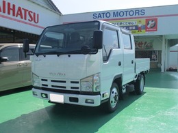 いすゞ エルフ 3.0 ダブルキャブ フルフラットロー ディーゼルターボ 4WD 5速MT Wタイヤ 積載2t レンタアップ