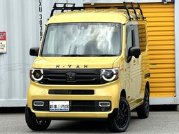 ホンダ N-VAN 660 ファン ターボ 4WD /黒カスタム車検対応2インチUP/黒15インチ