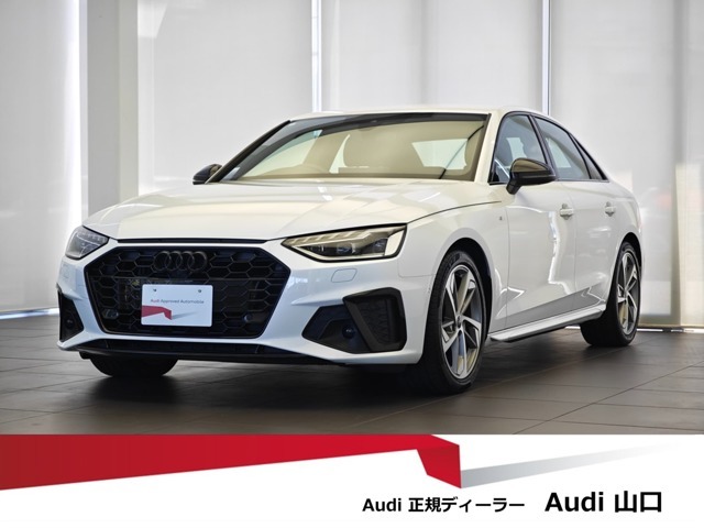 2024年式　Sラインパッケージ装備のA4 35TDIです。18インチのトラぺゾイド（台形）デザインのオプションホイールですっきりした印象になっています。