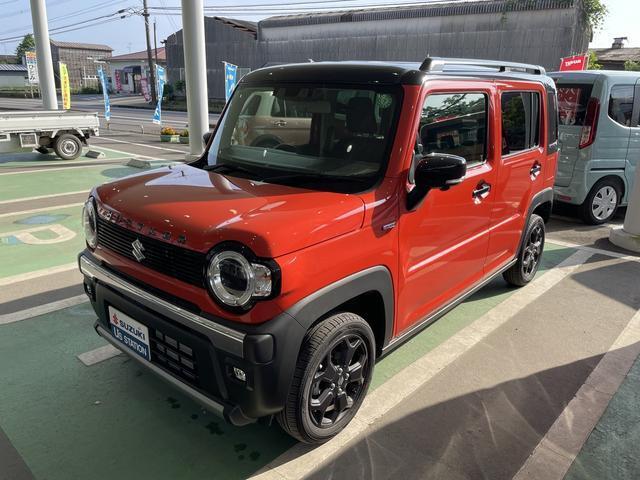 令和6年式　ハスラー　タフワイルドターボ　入荷です。 色はオレンジとブラックの2トーン♪　衝突被害軽減ブレーキ　全方位ナビ