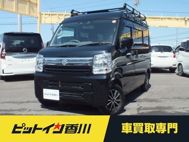 ★☆★スタッフからの一言（＾-＾）エブリイバンのブラック入庫しました。グレードは、ハイルーフジョインです。オートマフル装備ディスプレイオーディオ・ルーフキャリア・ツインエアバック充実のフル装備です。