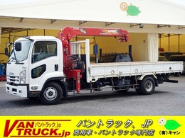 いすゞ フォワード 4トン　標準幅　ベッドレス　4段クレーン 積載2500kg　古河ユニック製　5.4m長　ラジ