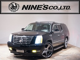 キャデラック エスカレード ESV　ローダウン　社外マフラー 社外26AW　社外ナビ　黒革　サンルーフ