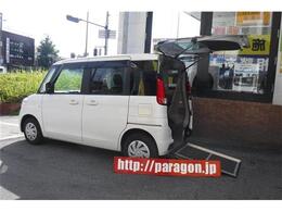 スズキ スペーシア 660 G ウィズ 車いす移動車 リアシート付 レーダーブレーキナビTV