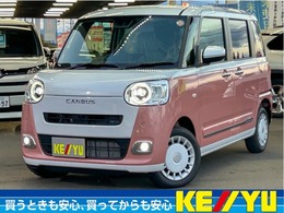 ダイハツ ムーヴキャンバス 660 ストライプス Gターボ 4WD 4WD　新品社外ナビ取付　パノラマモニター