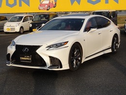 レクサス LS 500h Fスポーツ 赤革パワーシート　サンルーフ　ETC2.0