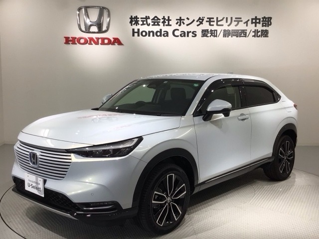 全国納車可 第三者機関証明書付 H SENSING 最長5年保証 ワンオ-ナ- ナビVXM-215VFEi TV Rカメラ BTオ-ディオ DVD ドラレコ ETC装備のヴェゼル e:HEV Z入庫！