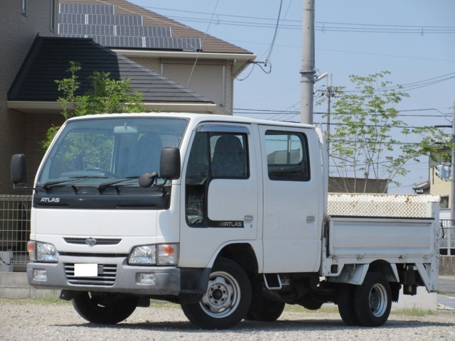 日産アトラス　2015年　ダブルキャブ 1t パワーゲート付き　約24万km 日産 アトラス 小型 平ボディ 10尺 の中古トラック【車両No