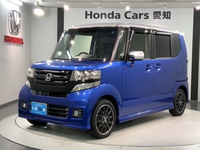 全国納車可 第三者機関証明書付 いまコレ＋新品マット付 あんしんPKG 2ト-ン 1年保証 ナビVXM-152VFi フルセグ Rカメラ CD録音 BTオ-ディオ DVD Rモニタ-装備のN-BOXカスタムGターボLパッケージ入庫！