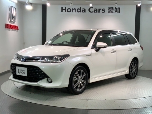 全国納車可 第三者機関証明書付 1年保証 ワンオ-ナ- 純正ナビTV Rカメラ BTオ-ディオ DVD 衝突軽減B LEDライト 横滑り防止 アルミ装備のトヨタのカローラフィールダー GWxB入庫！