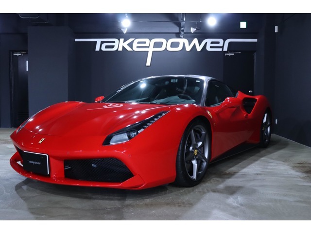 正規ディーラー車/Ferrari488GTB入荷致しました。内外装共に良好です　ブリリアント特注インコネルマフラー　メンテナンス記録簿ございます