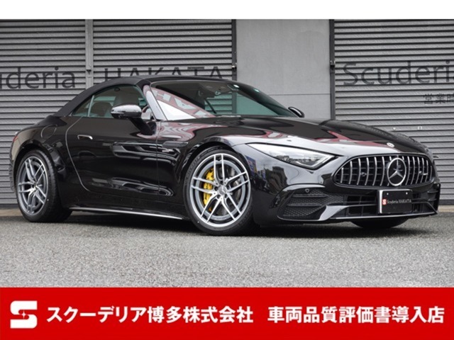 R5年・メルセデスAMG・SL43AMG・オブシディアンブラック・2000CCターボ：電動オープン：ヘッドアップディスプレイ：ブルメスターサウンド：AMG20インチアルミ・アンビエントライト：ワンオーナー：禁煙車。