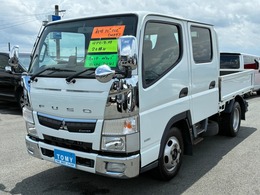三菱ふそう キャンター 3.0 ダブルキャブ 全低床 ディーゼルターボ 積載量2000kg　社外ナビ