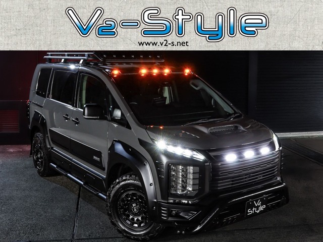 両側電動SD/三菱e-Assist/MADLYSオーバフェンダー/フローティング社外ナビ/NEW16inAW/BFグッドリッチATタイヤ/リフトUP/JAOSフロントグリル/KADDISマッドフラップ/トレイルヒッチ/LEDテール/レボルシオンマフラー