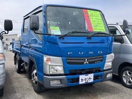 三菱ふそう キャンター 3.0 ダブルキャブ 全低床 ディーゼルターボ 4WD 車検整備付 後輪Wタイヤ