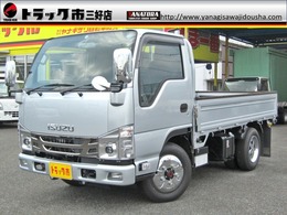 いすゞ エルフ 3.0 フルフラットロー ディーゼルターボ 4WD 2トン平ボディー　荷台床木板貼り　衝突軽