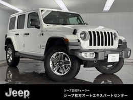 ジープ ラングラー アンリミテッド サハラ 2.0L 4WD 1オナ革SヒータCarplayBluetoothナビTVLED