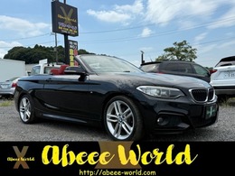 BMW 2シリーズカブリオレ 220i Mスポーツ 赤レザー　ETC　アンドロイドナビ　TV