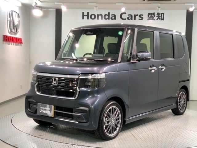 全国納車可 第三者機関証明書付 Honda SENSING 新車保証 試乗禁煙車 ナビVXM-245ZFEi フルセグ Rカメラ BTオ-ディオ シ-トヒ-タ-装備のN-BOXカスタムターボ入庫！