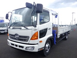 日野自動車 レンジャー 4t4段クレーン付平RC付 木製煽り平ボディ