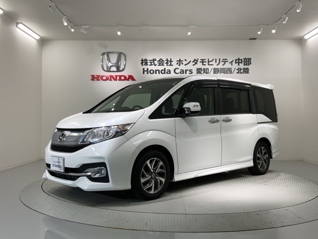 全国納車可 第三者機関証明書付 1年保証 ナビVXM-175VFNI フルセグ Rカメラ CD録音 DVD Rモニタ- ETC LEDライト VSA装備のステップワゴン スパーダホンダセンシング入庫！