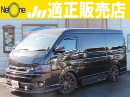 トヨタ ハイエース 2.7 GL ロング ミドルルーフ 1オナ電スラ車中泊フリップダウンLEDライト